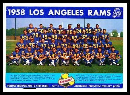 1958 Falstaff Beer Los Angeles Rams